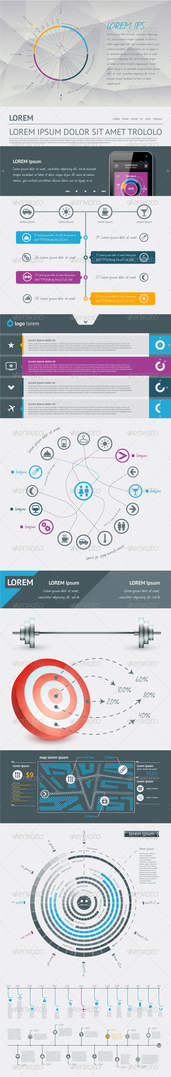 GraphicRiver Elements of Infographics with buttons and menus 2390401 GraphicRiver Elements of Infographics with buttons and menus 2390401