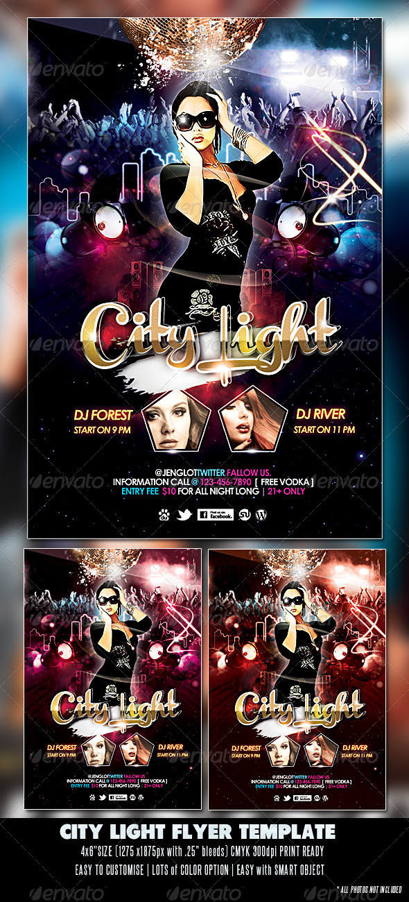 GraphicRiver City Light Party Flyer 2393353 GraphicRiver City Light Party Flyer 2393353