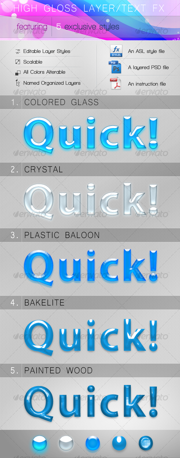 GraphicRiver High Gloss Layer Text FX 88274 GraphicRiver High Gloss Layer Text FX 88274