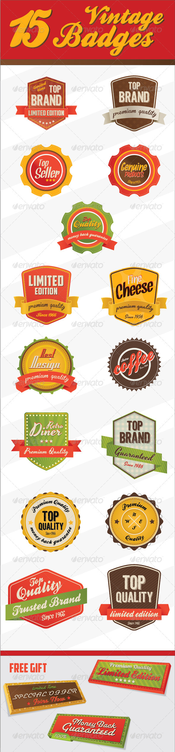 GraphicRiver Retro Vintage Badges & logo 2399605 GraphicRiver Retro Vintage Badges & logo 2399605