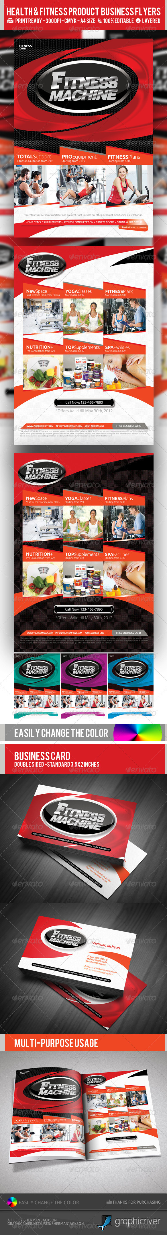 GraphicRiver Multipurpose Fitness or Product Flyer PSD Template 2347386 GraphicRiver Multipurpose Fitness or Product Flyer PSD Template 2347386