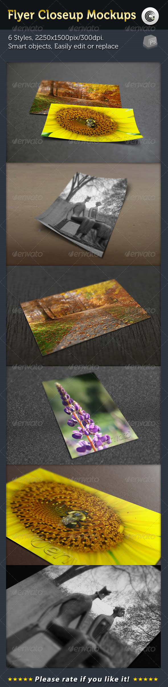 GraphicRiver Flyer Closeup Mock-ups 2408914 GraphicRiver Flyer Closeup Mock-ups 2408914