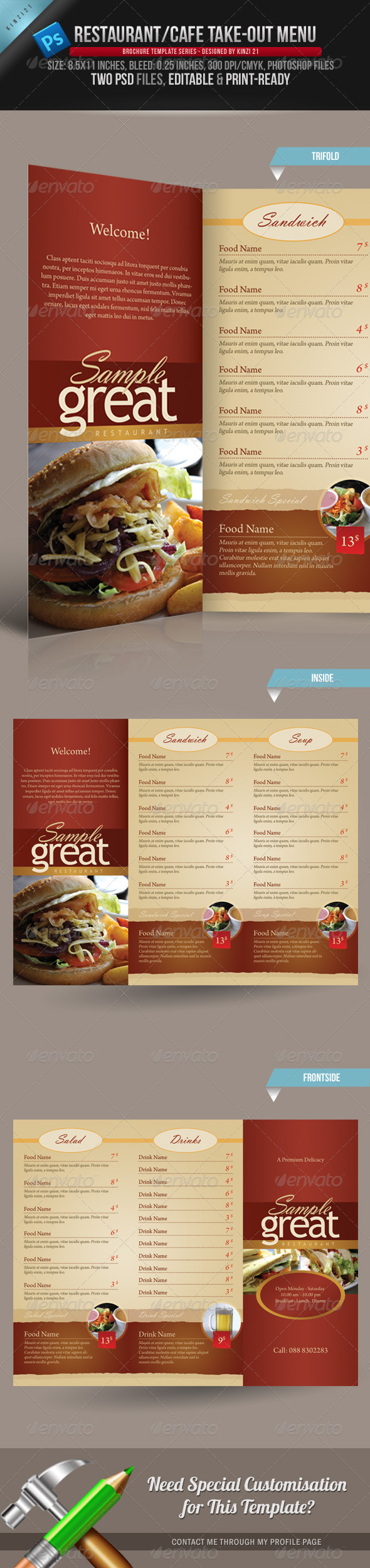 GraphicRiver Restaurant Cafe Take-out Menu Template 160495 GraphicRiver Restaurant Cafe Take-out Menu Template 160495