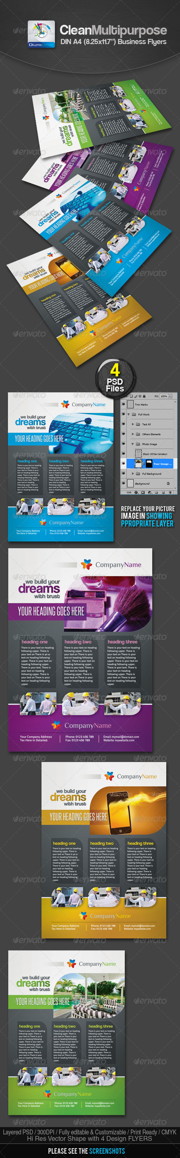 GraphicRiver Clean Multipurpose Business Flyers Ads 2419628 GraphicRiver Clean Multipurpose Business Flyers Ads 2419628