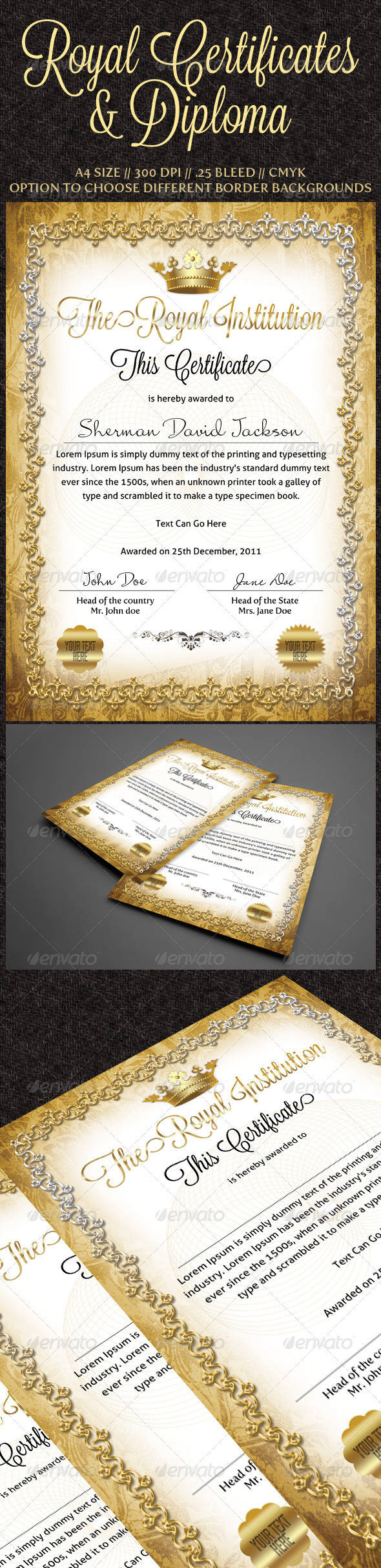GraphicRiver Royal Certificates 886015 GraphicRiver Royal Certificates 886015