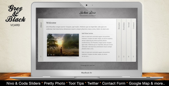 ThemeForest Grey & Black - Stylish Online vCard Html Template -Rip ThemeForest Grey & Black - Stylish Online vCard Html Template -Rip