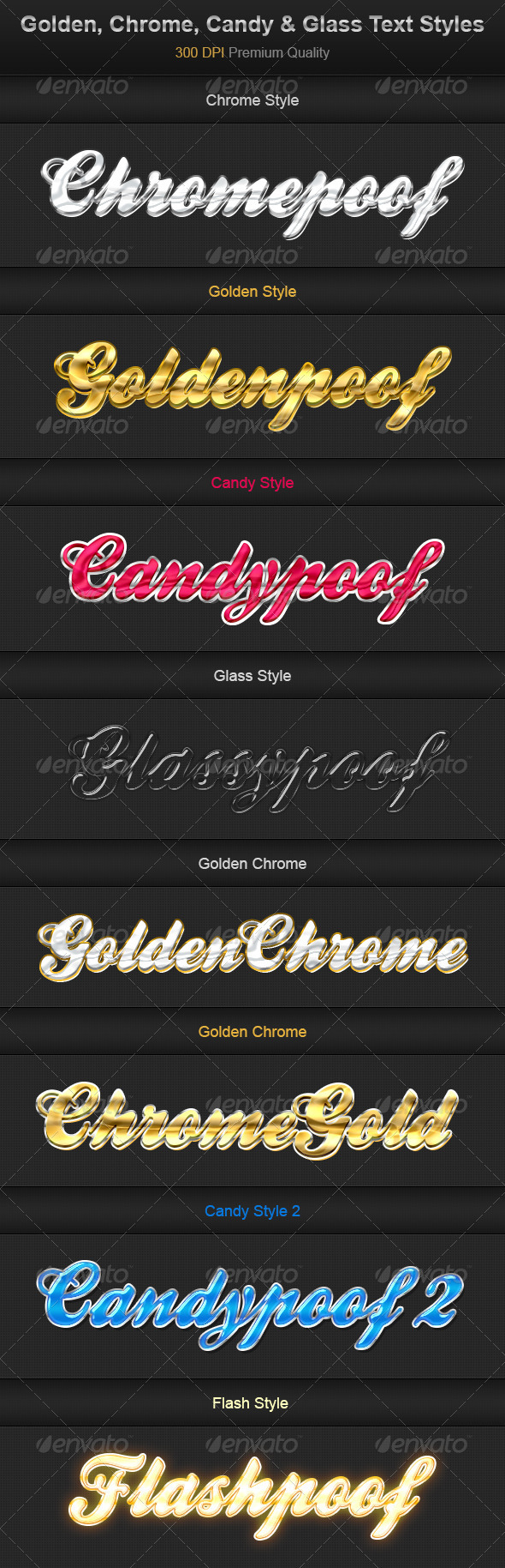 GraphicRiver Golden Chrome Candy & Glass Text Styles 2435876 GraphicRiver Golden Chrome Candy & Glass Text Styles 2435876