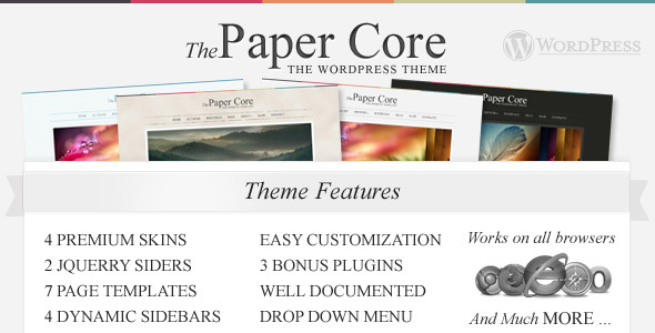 ThemeForest The PaperCore Elegant Wordpress Theme 89599 ThemeForest The PaperCore Elegant Wordpress Theme 89599