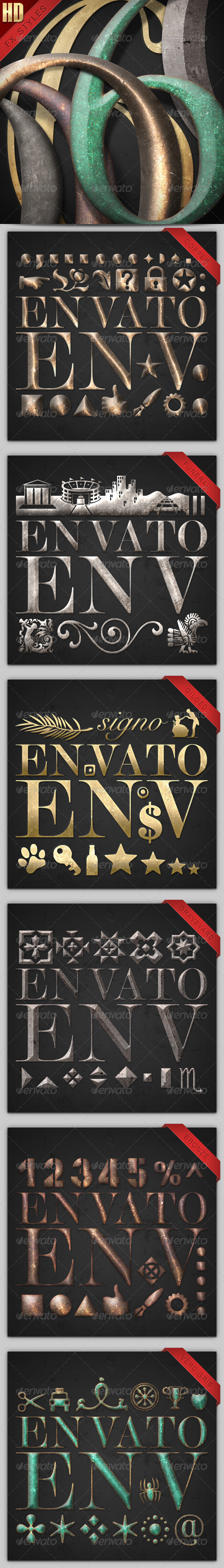 GraphicRiver 6 Antique Photoshop Text Styles 2428502 GraphicRiver 6 Antique Photoshop Text Styles 2428502