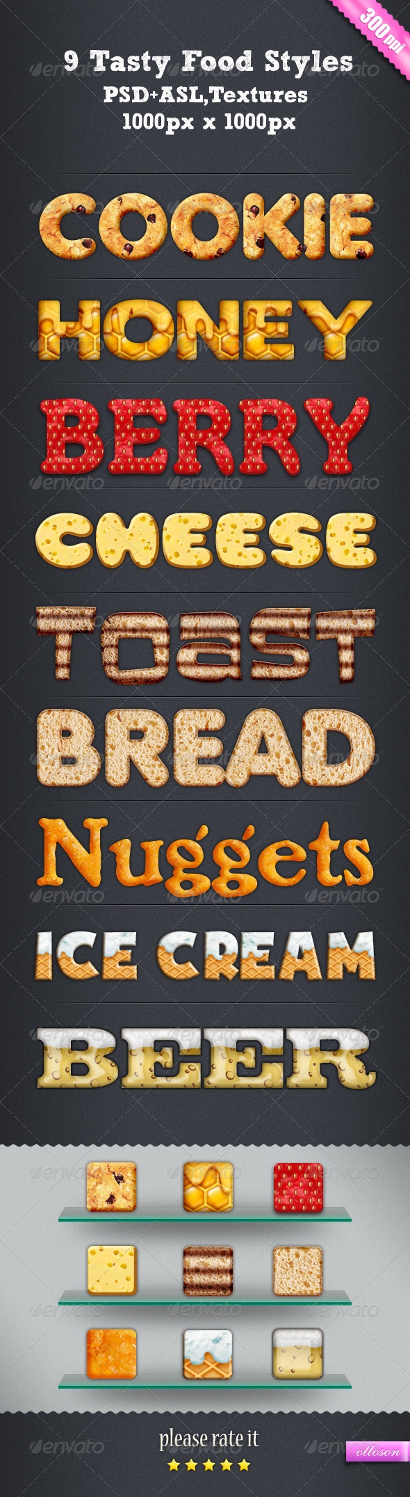 GraphicRiver 9 Tasty Food Styles 2443244 GraphicRiver 9 Tasty Food Styles 2443244