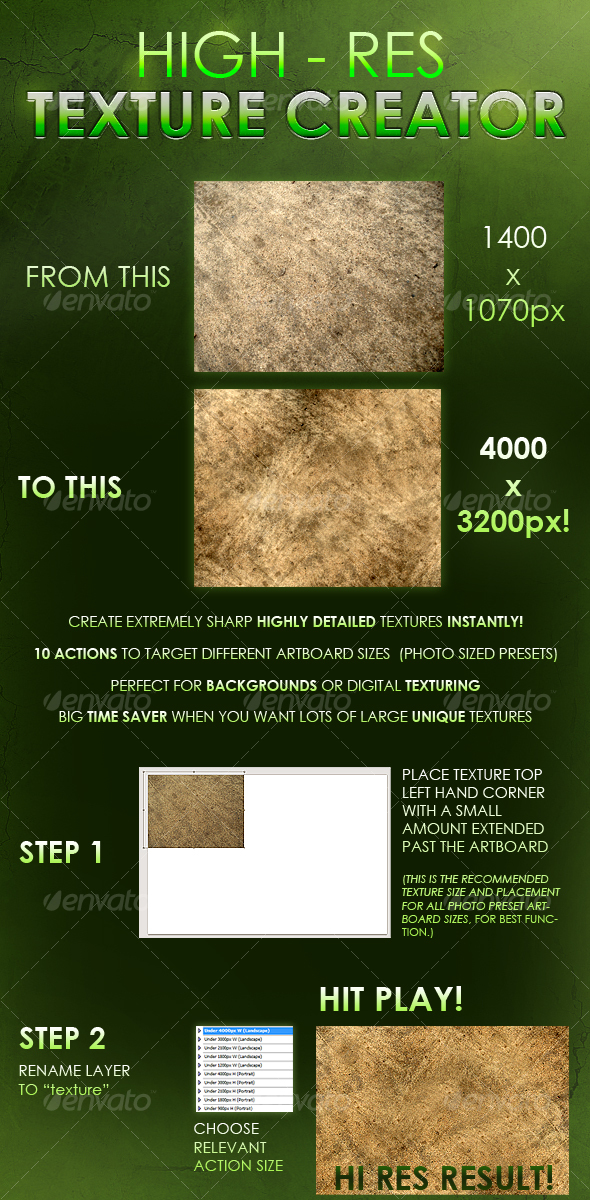 GraphicRiver Instant Hi-Res Texture Creator 90382 GraphicRiver Instant Hi-Res Texture Creator 90382