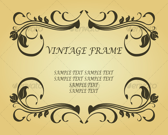 GraphicRiver Vintage frame in victorian style 90427 GraphicRiver Vintage frame in victorian style 90427