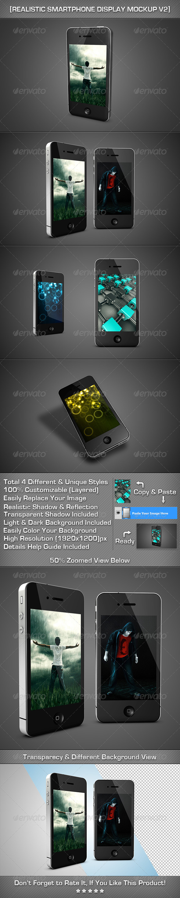 GraphicRiver Realistic SmartPhone Display MockUp V2 2488200 GraphicRiver Realistic SmartPhone Display MockUp V2 2488200