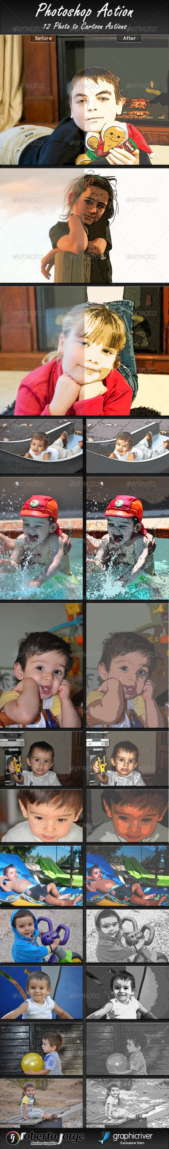 GraphicRiver 12 Photo to Cartoon Actions 2491731 GraphicRiver 12 Photo to Cartoon Actions 2491731