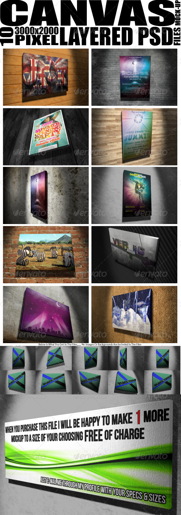 Graphic River Mock Up Canvas X 10 Graphics - Product Mock-Ups 1395498 Graphic River Mock Up Canvas X 10 Graphics - Product Mock-Ups 1395498