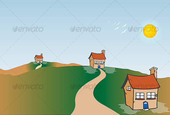 GraphicRiver Home House Village 91911 GraphicRiver Home House Village 91911