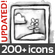 Watercolor Icons for the Web - Black & White Watercolor Icons for the Web - Black & White - GraphicRiver Item for Sale