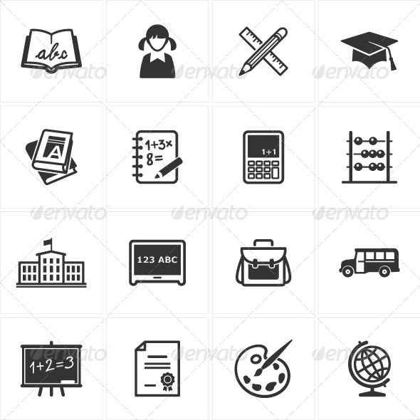 GraphicRiver School and Education Icons-Set 1 2535175 GraphicRiver School and Education Icons-Set 1 2535175