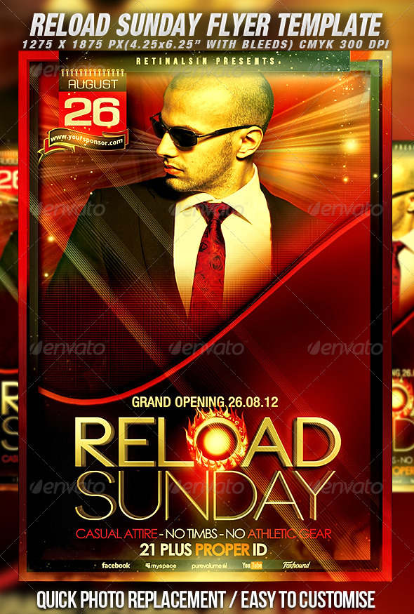 GraphicRiver Reload Sunday Flyer Template 2545057 GraphicRiver Reload Sunday Flyer Template 2545057
