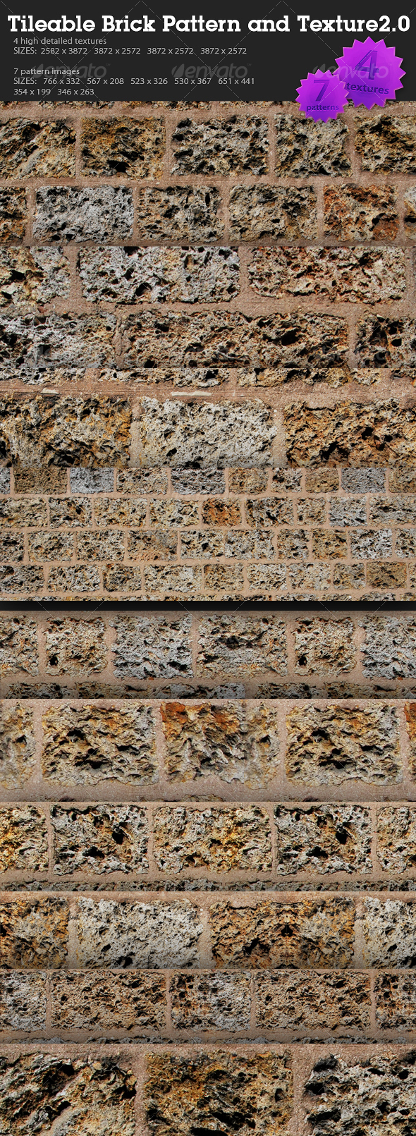 GraphicRiver Tileable Brick Pattern and Texture 2.0 93216 GraphicRiver Tileable Brick Pattern and Texture 2.0 93216