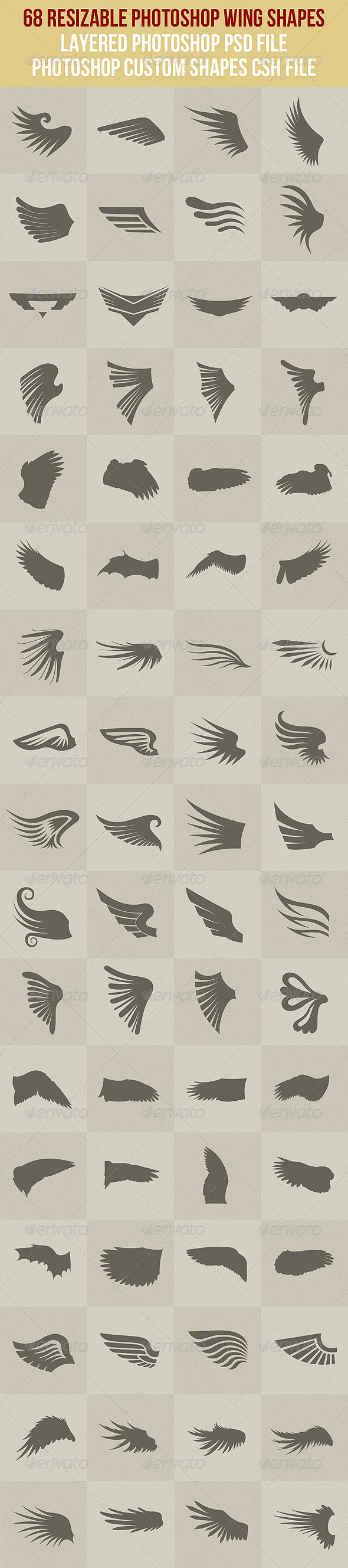 GraphicRiver 68 Photoshop Wing Shapes 2561592 GraphicRiver 68 Photoshop Wing Shapes 2561592