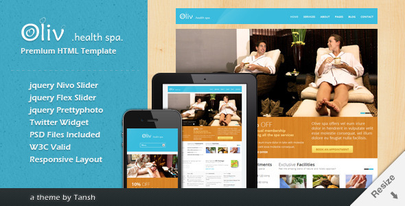 ThemeForest Oliv Responsive Spa Template 2561611 ThemeForest Oliv Responsive Spa Template 2561611