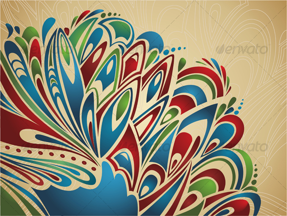 GraphicRiver Artistic background with abstract feathers 93382 GraphicRiver Artistic background with abstract feathers 93382