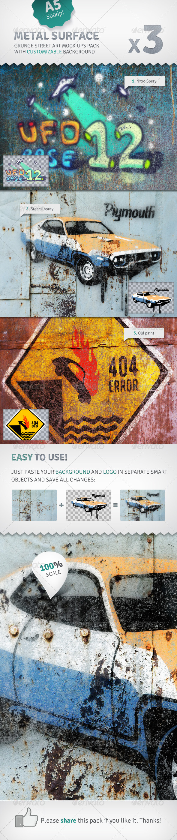 GraphicRiver Metal Surface 3 Graffiti Street Art Mockups 2577209 GraphicRiver Metal Surface 3 Graffiti Street Art Mockups 2577209