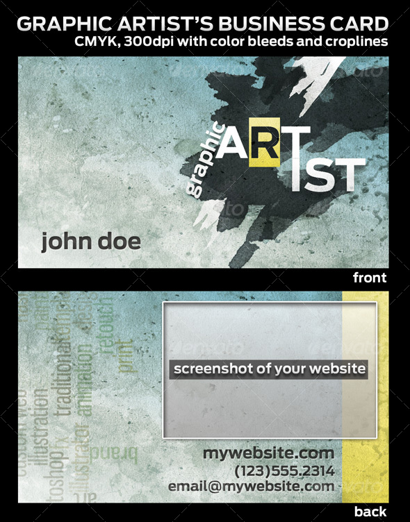 GraphicRiver Graphic Artist's Business Card 2 sides PSD files 92794 GraphicRiver Graphic Artist's Business Card 2 sides PSD files 92794