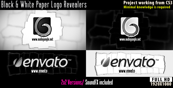 After Effects Project - VideoHive Paper Logo Revealers Black and White 2604 ...