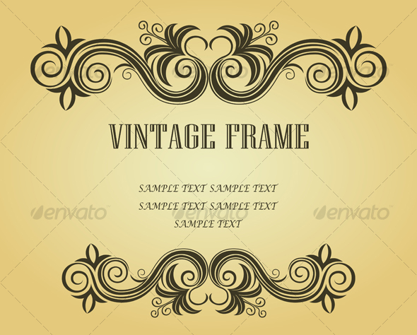 GraphicRiver Vintage frame in victorian style 94606 GraphicRiver Vintage frame in victorian style 94606