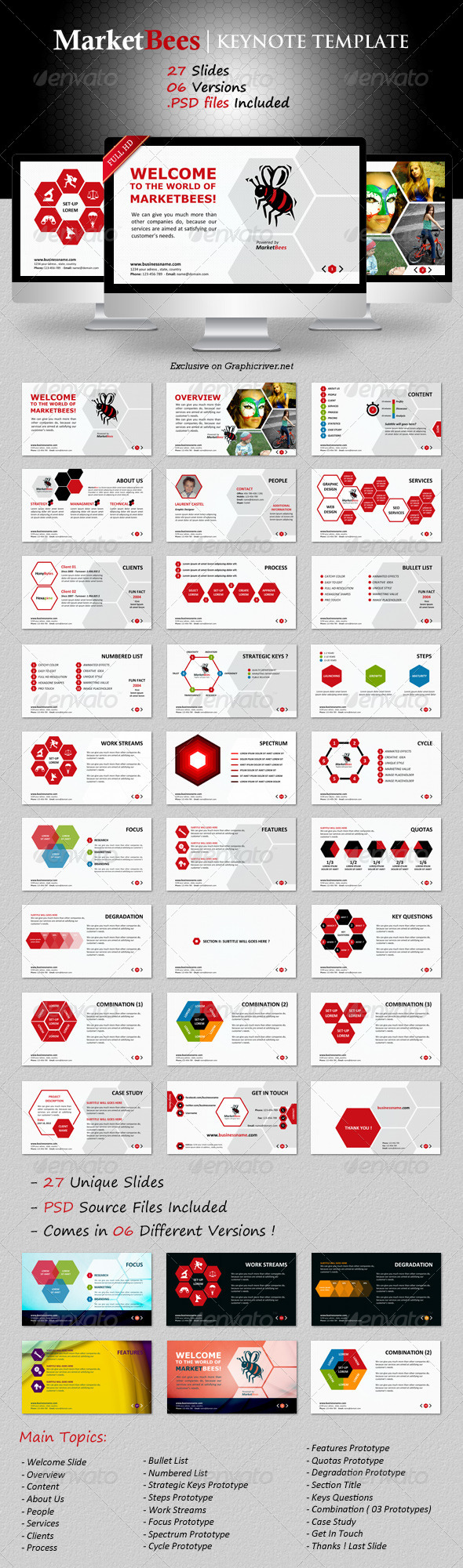 GraphicRiver Marketbees Keynote Template 2609021 GraphicRiver Marketbees Keynote Template 2609021