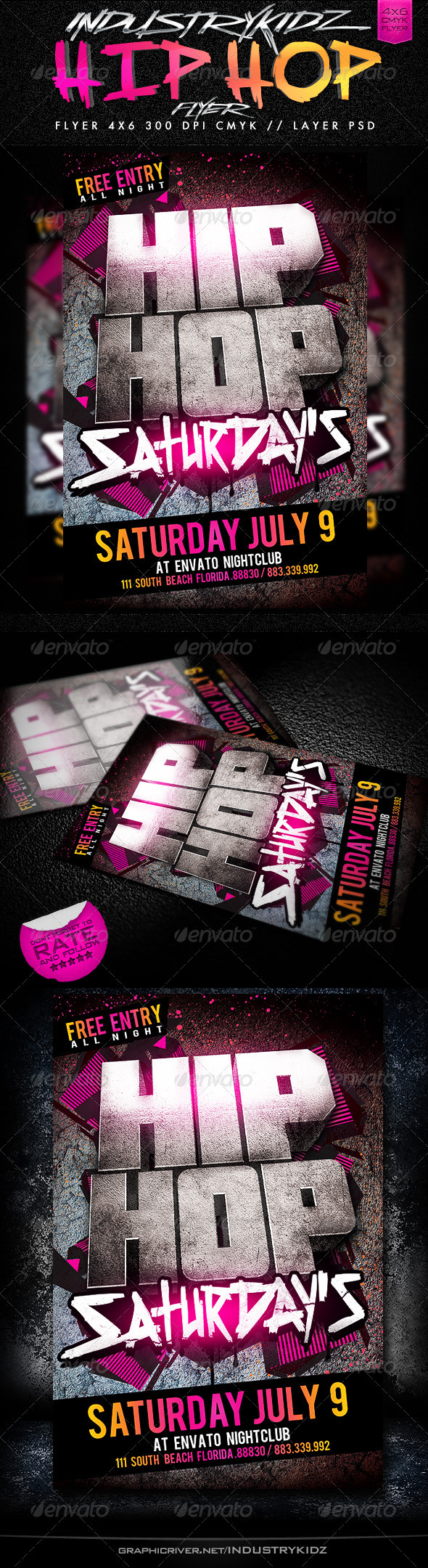 GraphicRiver Hip Hop Saturdays Flyer 2613375 GraphicRiver Hip Hop Saturdays Flyer 2613375