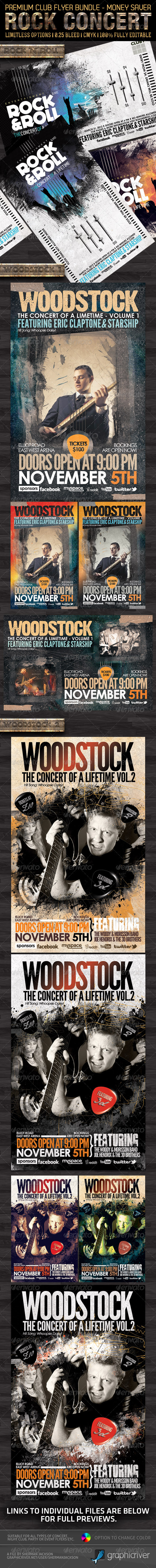 GraphicRiver Rock Concert Premium Flyer Bundle PSD Templates 2613582 GraphicRiver Rock Concert Premium Flyer Bundle PSD Templates 2613582