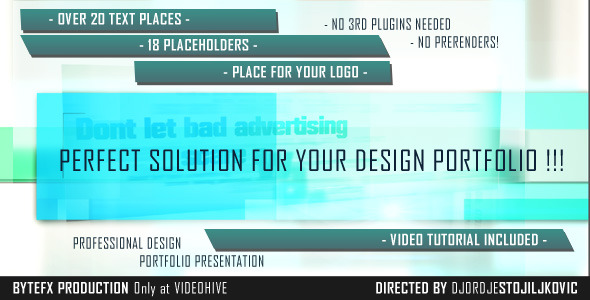 After Effects Project - VideoHive Professional Design Portfolio Presentation 293369 After Effects Project - VideoHive Professional Design Portfolio Presentation 293369