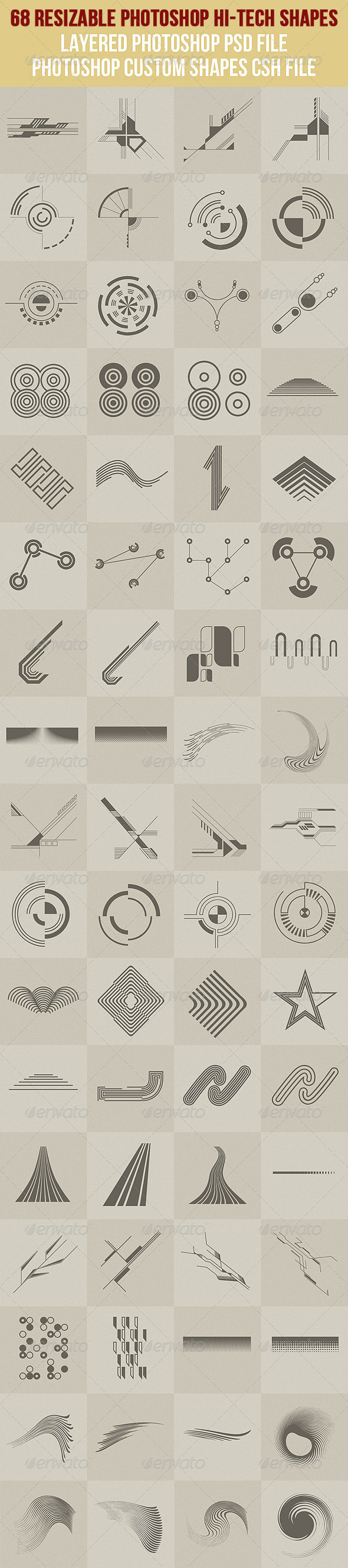 GraphicRiver 68 Photoshop Hi-Tech Shapes 1 2628409 GraphicRiver 68 Photoshop Hi-Tech Shapes 1 2628409