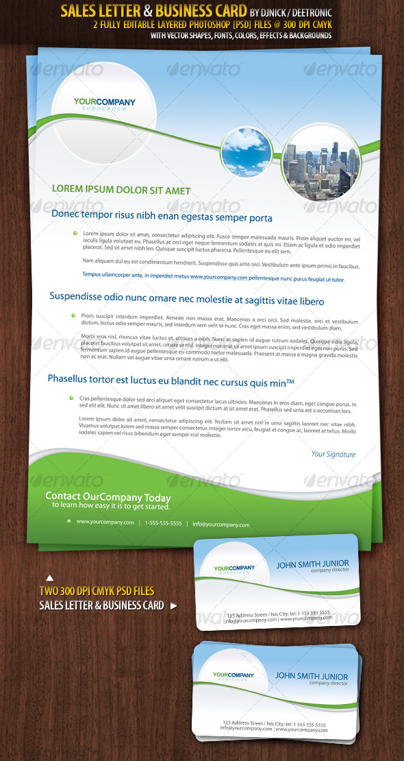 GraphicRiver Sales Letter & Business Card Realestate style 95669 GraphicRiver Sales Letter & Business Card Realestate style 95669
