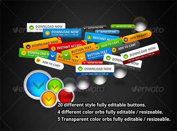 GraphicRiver 20 Different Style Buttons 2645443 GraphicRiver 20 Different Style Buttons 2645443