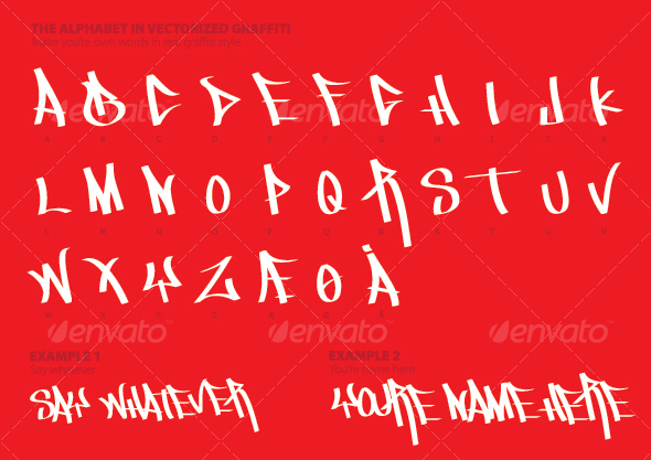 GraphicRiver The Alphabet in Graffiti Style 96090 GraphicRiver The Alphabet in Graffiti Style 96090