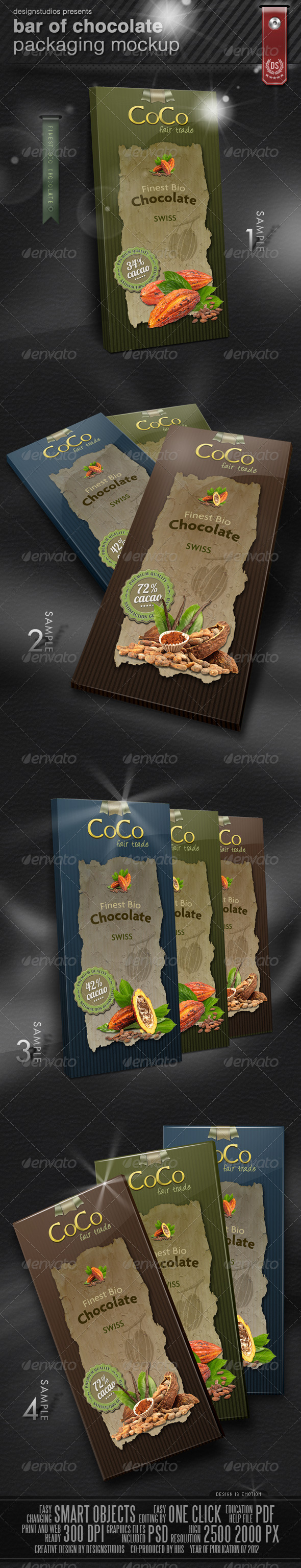 GraphicRiver Bar Of Chocolate Packaging Mock-Up 2630146 GraphicRiver Bar Of Chocolate Packaging Mock-Up 2630146