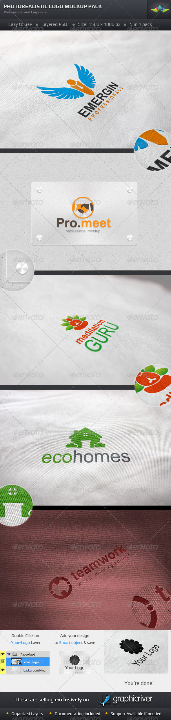 GraphicRiver Photorealistic Logo Mockup Pack 2678847 GraphicRiver Photorealistic Logo Mockup Pack 2678847
