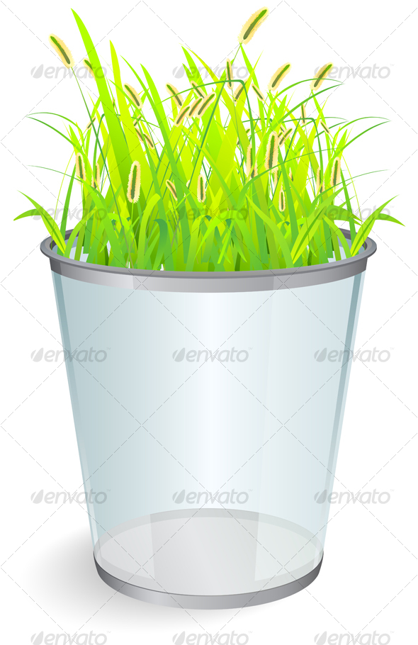 GraphicRiver Trash can grass 97161 GraphicRiver Trash can grass 97161