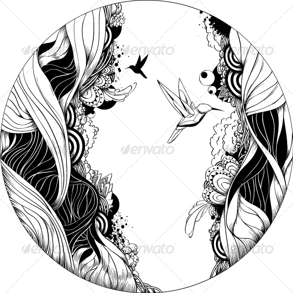 GraphicRiver Black and white ink sketch 97929 GraphicRiver Black and white ink sketch 97929