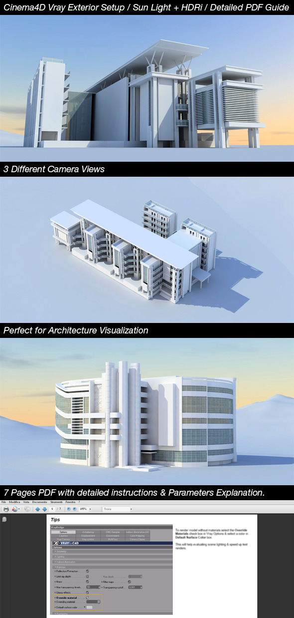 3DOcean Cinema4D Vray Exterior Setup HDRi&Sun & PDF Guide 2713888 3DOcean Cinema4D Vray Exterior Setup HDRi&Sun & PDF Guide 2713888