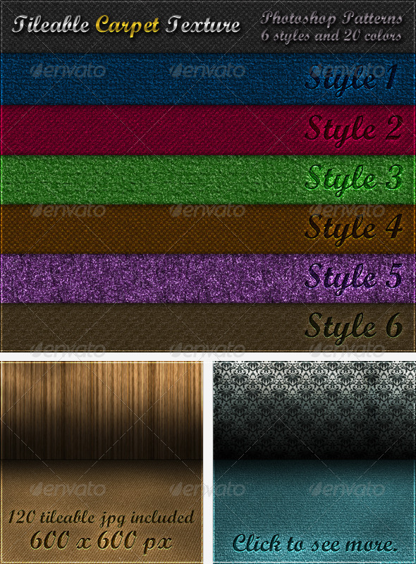 GraphicRiver 6 Tileable Carpet Textures Photoshop Patterns 299624 GraphicRiver 6 Tileable Carpet Textures Photoshop Patterns 299624