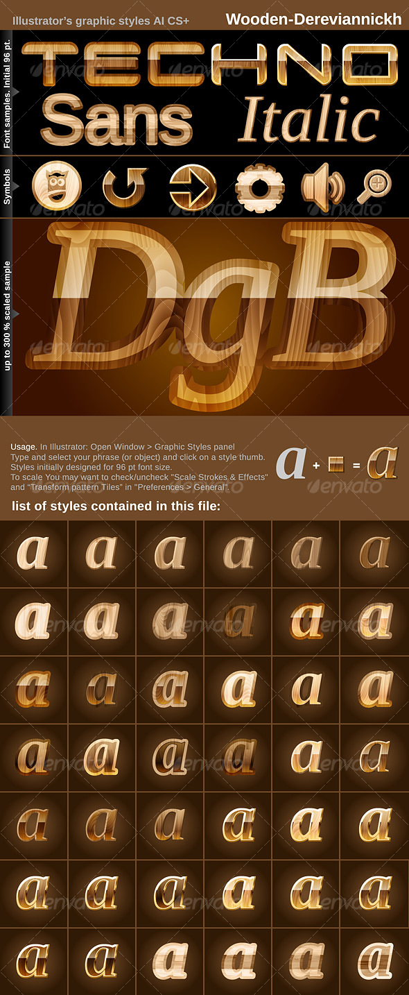 GraphicRiver 42 Illustrator Graphic Styles Wooden 98832 GraphicRiver 42 Illustrator Graphic Styles Wooden 98832