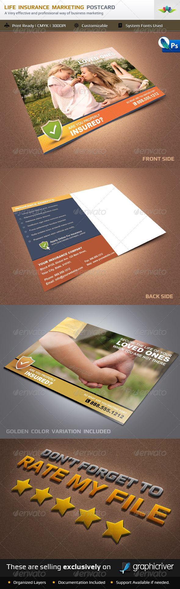 GraphicRiver Life Insurance Marketing Postcard 2743065 GraphicRiver Life Insurance Marketing Postcard 2743065