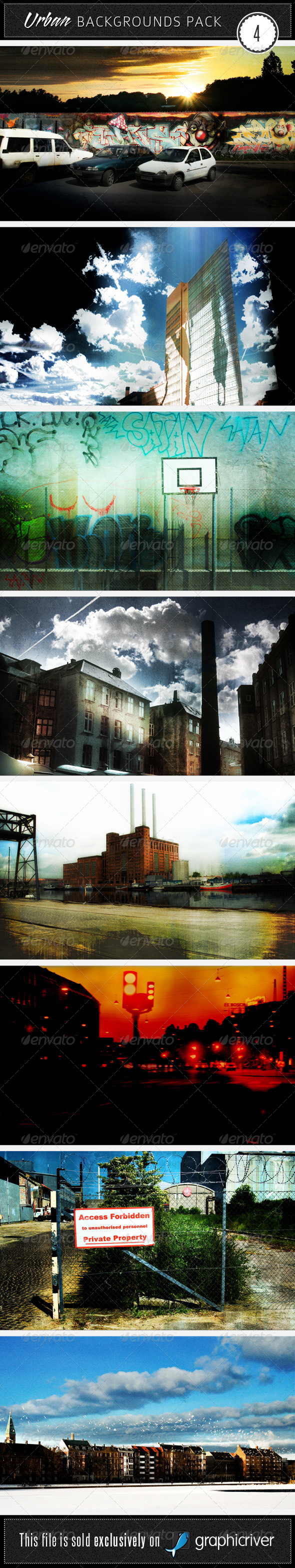 GraphicRiver Urban Backgrounds Pack 4 45201 GraphicRiver Urban Backgrounds Pack 4 45201