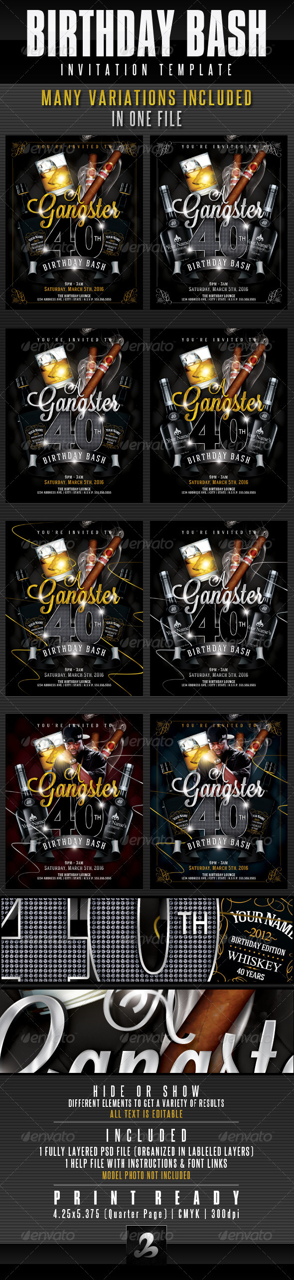 Download Gangster And Molls Party Invitations » Tinkytyler.org ...