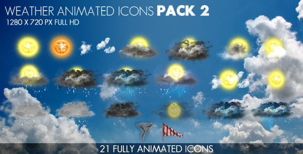 VideoHive Weather Icons Pack 2 2751347 VideoHive Weather Icons Pack 2 2751347